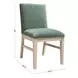 West End Sage Green and Natural Maple Upholstered Parson Side Chair Set of 2
