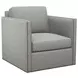 Hinsdale Blue and White Upholstered Swivel Chair with Nailhead Trim