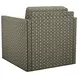 Hinsdale Gray and Brown Upholstered Swivel Chair with Nailhead Trim