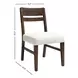 West End Ivory and Saddle Brown Upholstered Ladder Back Side Chair Set of 2