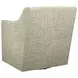 Barrier Beige Upholstered Swivel Chair with Nailhead Trim