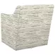 Barrier Cream Upholstered Swivel Chair with Nailhead Trim