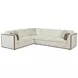 Rendezvous Cream 2 Piece Modular Westcliffe Sectional with Pillows