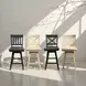 Wooden Barstools Black X Back Swivel Bar Stool Set of 2