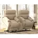 Regenerator Burlap Zero Gravity 91" Loveseat with Dual Power Lift Assist