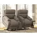 Regenerator Umber Zero Gravity 91" Loveseat with Dual Power Lift Assist