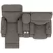Regenerator Umber Zero Gravity 91" Loveseat with Dual Power Lift Assist