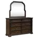 Provence Park Chateau Brown 8 Drawer Dresser with Mirror