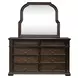 Provence Park Chateau Brown 8 Drawer Dresser with Mirror