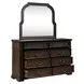 Provence Park Chateau Brown 8 Drawer Dresser with Mirror