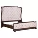 Provence Park Chateau Brown and Texture Cream King Upholstered Shelter Bed