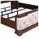 Provence Park Chateau Brown and Texture Cream King Upholstered Shelter Bed