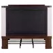 Provence Park Chateau Brown and Texture Cream Queen Upholstered Shelter Bed