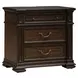 Provence Park Chateau Brown 3 Drawer Nightstand with USB Charging