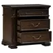 Provence Park Chateau Brown 3 Drawer Nightstand with USB Charging