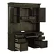 Parkside Estate Chateau Brown 66" Credenza and Hutch with LED