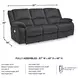 Draycoll Slate 87" Power Reclining Sofa