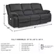 Draycoll Slate 87" Reclining Sofa