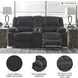 Draycoll Slate Double 78" Reclining Loveseat With Console