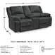 Draycoll Slate Double 78" Reclining Loveseat With Console