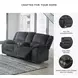 Draycoll Slate Double 78" Reclining Loveseat With Console