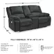 Draycoll Slate Double 78" Power Reclining  Loveseat with Console