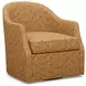 Escala Ariana Orange Upholstered Swivel Chair