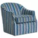 Escala Ariana Blue Upholstered Swivel Chair