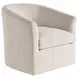 Sunset Key Candice Beige Upholstered Swivel Chair