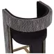 Adamina Abbington Black and Hobbes Night Upholstered Bar Stool
