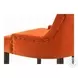 Farren Orange Velvet and Weathered Oak Side Chair with Nailhead Trim Set of 2