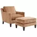 Turin Ariana Red and Brown Upholstered Lounge Chair