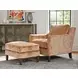 Turin Ariana Red and Brown Upholstered Lounge Chair