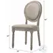 Faustine Tan Fabric and Salvaged Light Oak Side Chair Set of 2