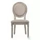 Faustine Tan Fabric and Salvaged Light Oak Side Chair Set of 2
