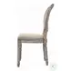 Faustine Tan Fabric and Salvaged Light Oak Side Chair Set of 2