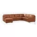 Langston Nutmeg Leather Modular Sectional