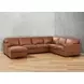 Langston Nutmeg Leather Modular Sectional