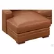 Langston Nutmeg Top Grain Leather LAF Chaise Sectional