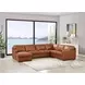 Langston Nutmeg Leather Modular Sectional