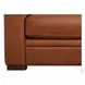 Langston Nutmeg Top Grain Leather LAF Chaise Sectional