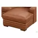 Langston Nutmeg Top Grain Leather RAF Chaise Sectional