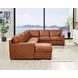 Langston Nutmeg Leather Modular Sectional