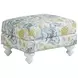 Ocean Breeze Sandstone and Blue Upholstered Rectangular Gilmore Ottoman
