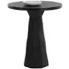 Kliff Black 34" Round Concrete Top Outdoor Bar Table