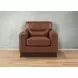 Elwyn Pecan Leather Upholstered Accent Chair