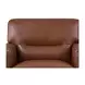 Elwyn Pecan Leather Upholstered Accent Chair