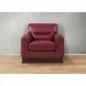 Elwyn Cranberry Leather Upholstered Accent Chair