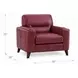 Elwyn Cranberry Leather Upholstered Accent Chair