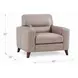 Elwyn Stone Leather Upholstered Accent Chair